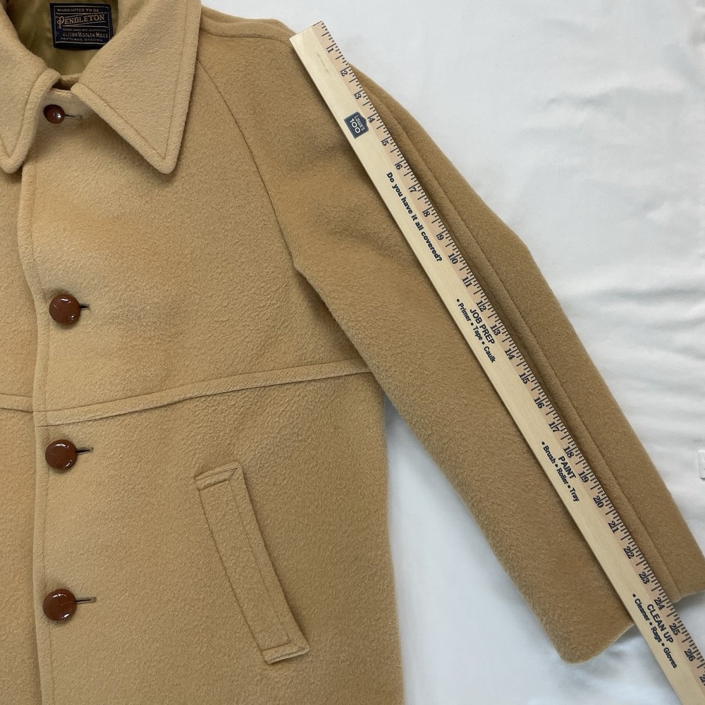 Vintage Pendleton Button Front Overcoat Wool Came… - image 7